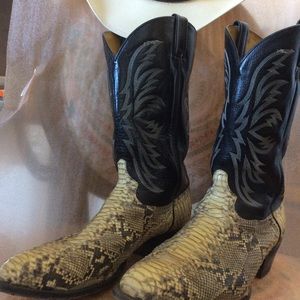 tony lama python skin boots